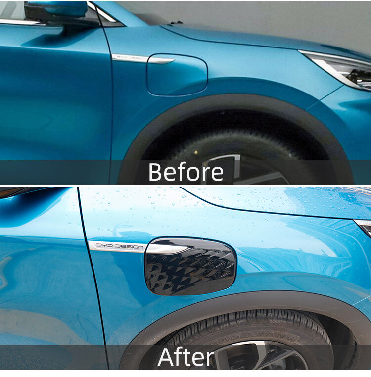 ABS Glossy Black Car Exterior Decoration Trims Accessories Charging Port Cover For BYD ATTO 3 Yuan Plus 2023 supplier