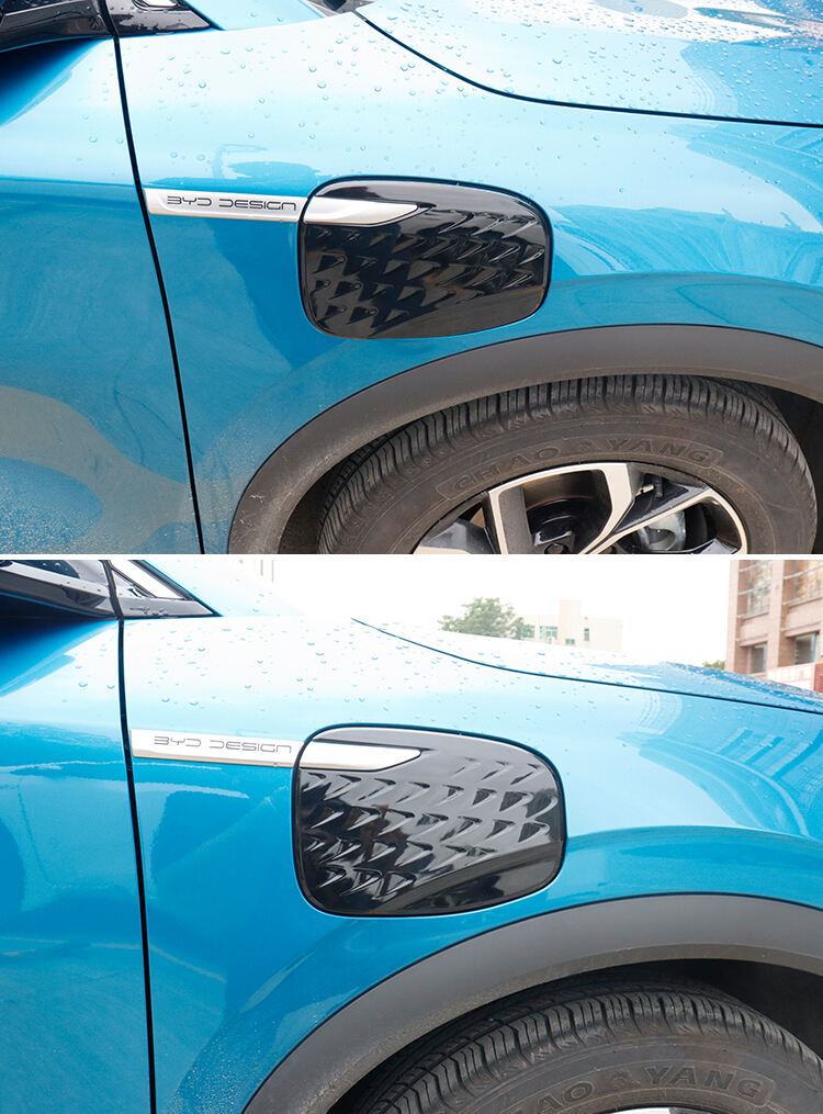 ABS Glossy Black Car Exterior Decoration Trims Accessories Charging Port Cover For BYD ATTO 3 Yuan Plus 2023 details