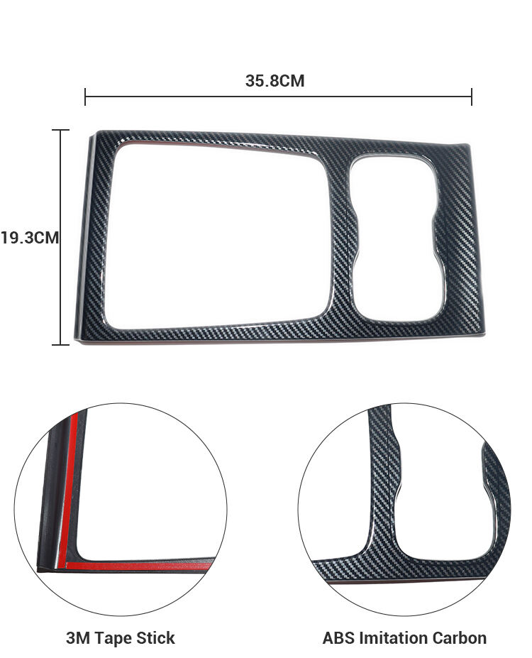 Car Interior Accessories ABS Imitate Carbon Gear Switch Cover Gear Shift Box Holder Panel Cover For BYD Atto 3 Yuan Plus details