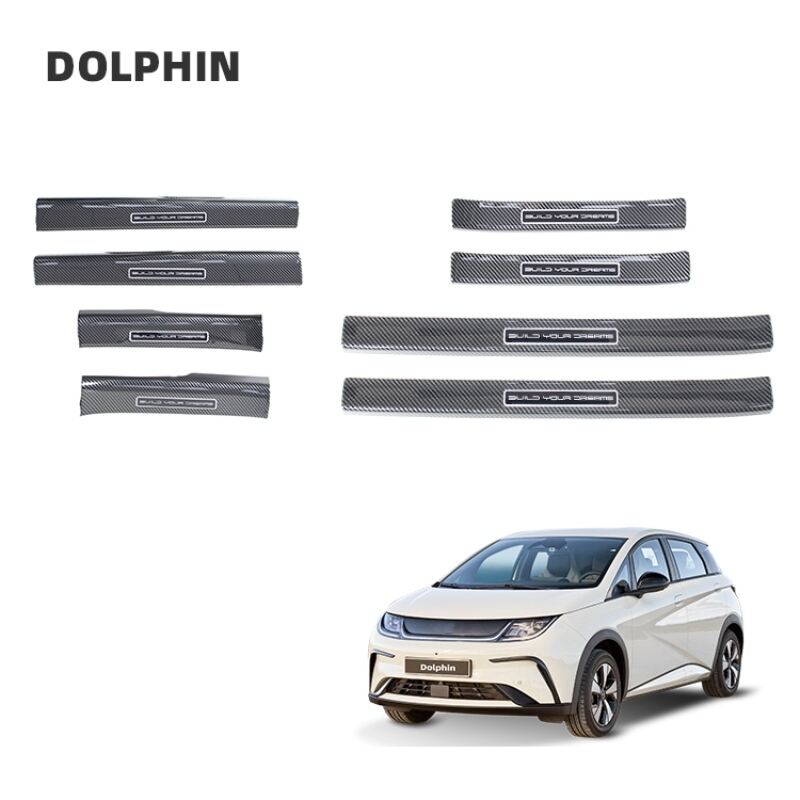Door Sill Scuff Plate Cover Trim Car Threshold Plate Sticker For BYD Dolphin Door Sills Stickers Step Sill Protection