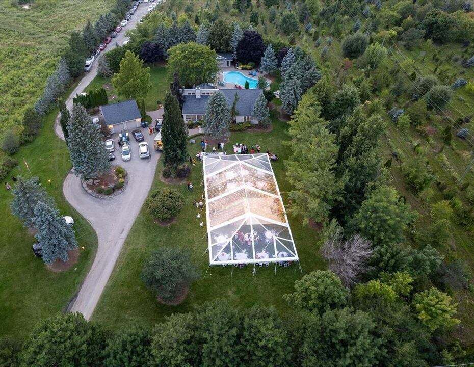 Clear top tent with a view