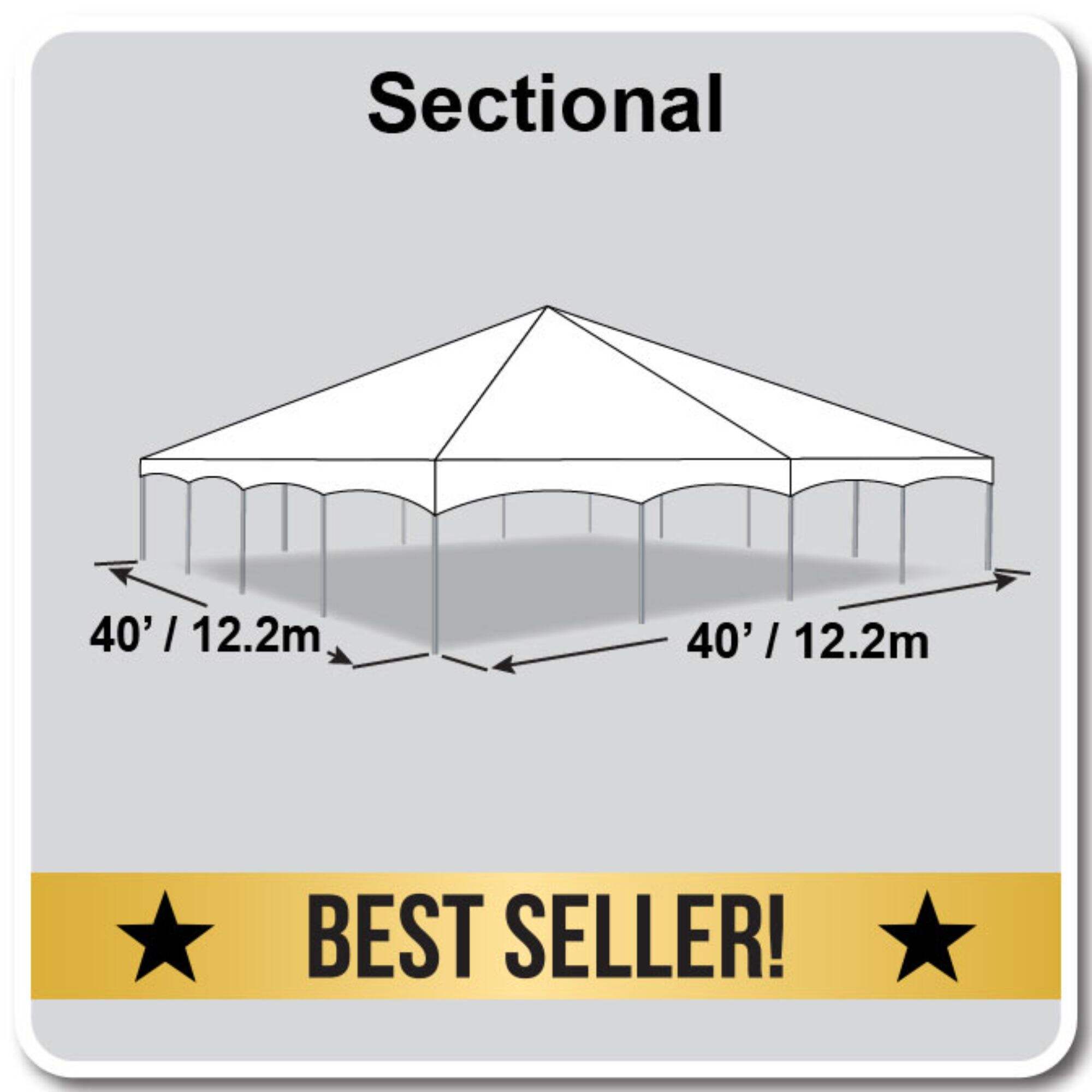 40' X 40' Master Frame Tent / sectional tent top, Complete