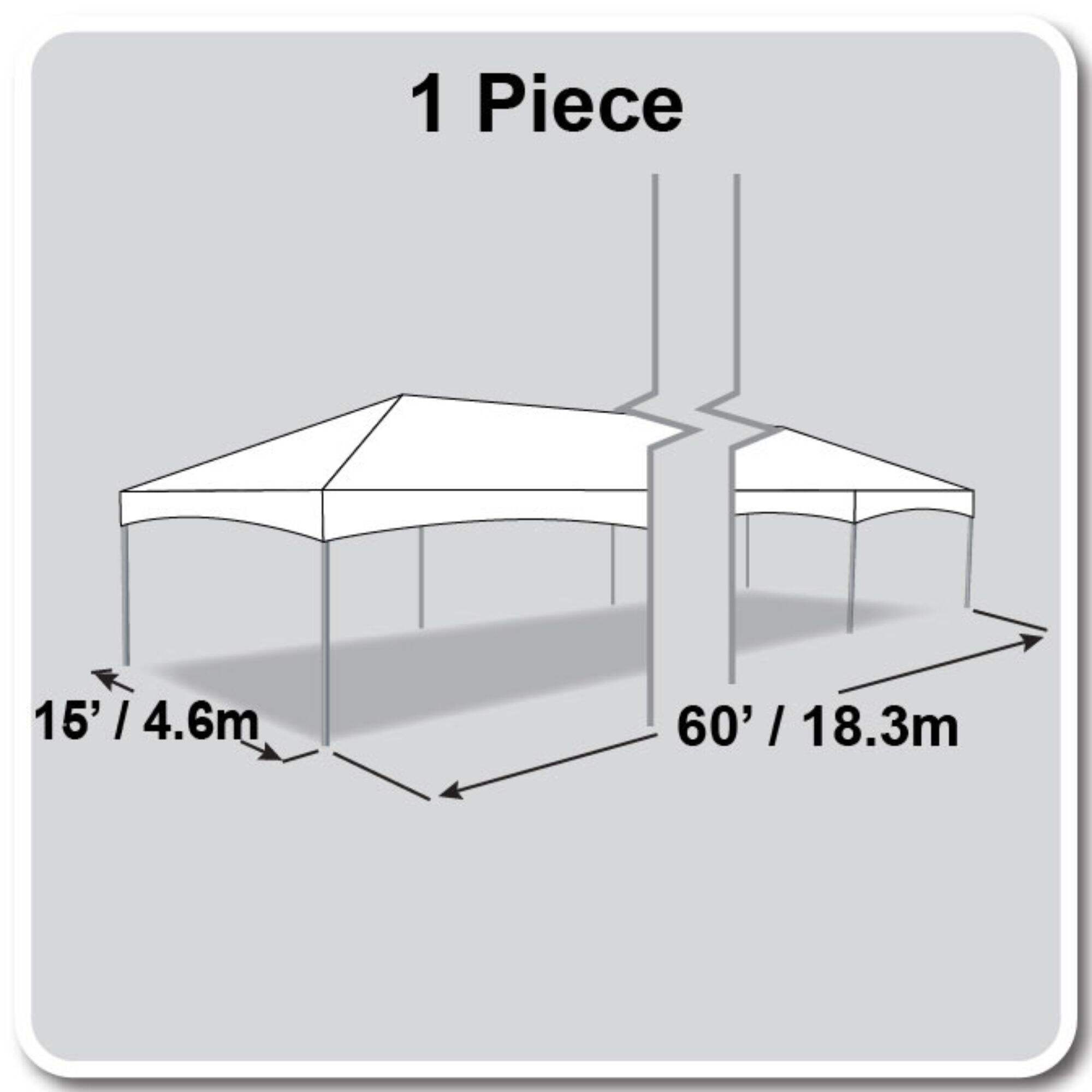 15' X 60' Master Frame Tent / one piece tent top, Complete