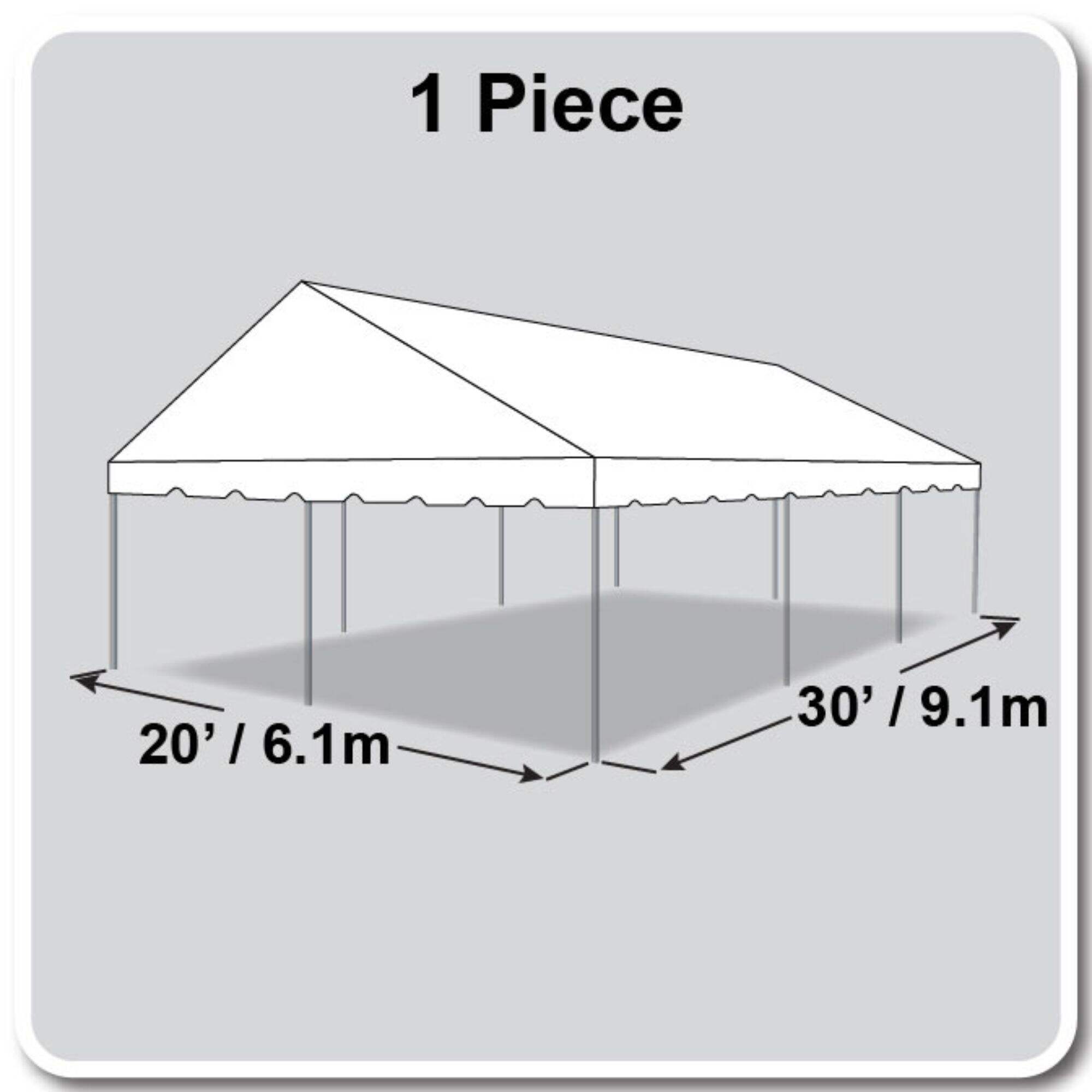 20' X 30' Gable Frame Tent / one piece tent top, Complete