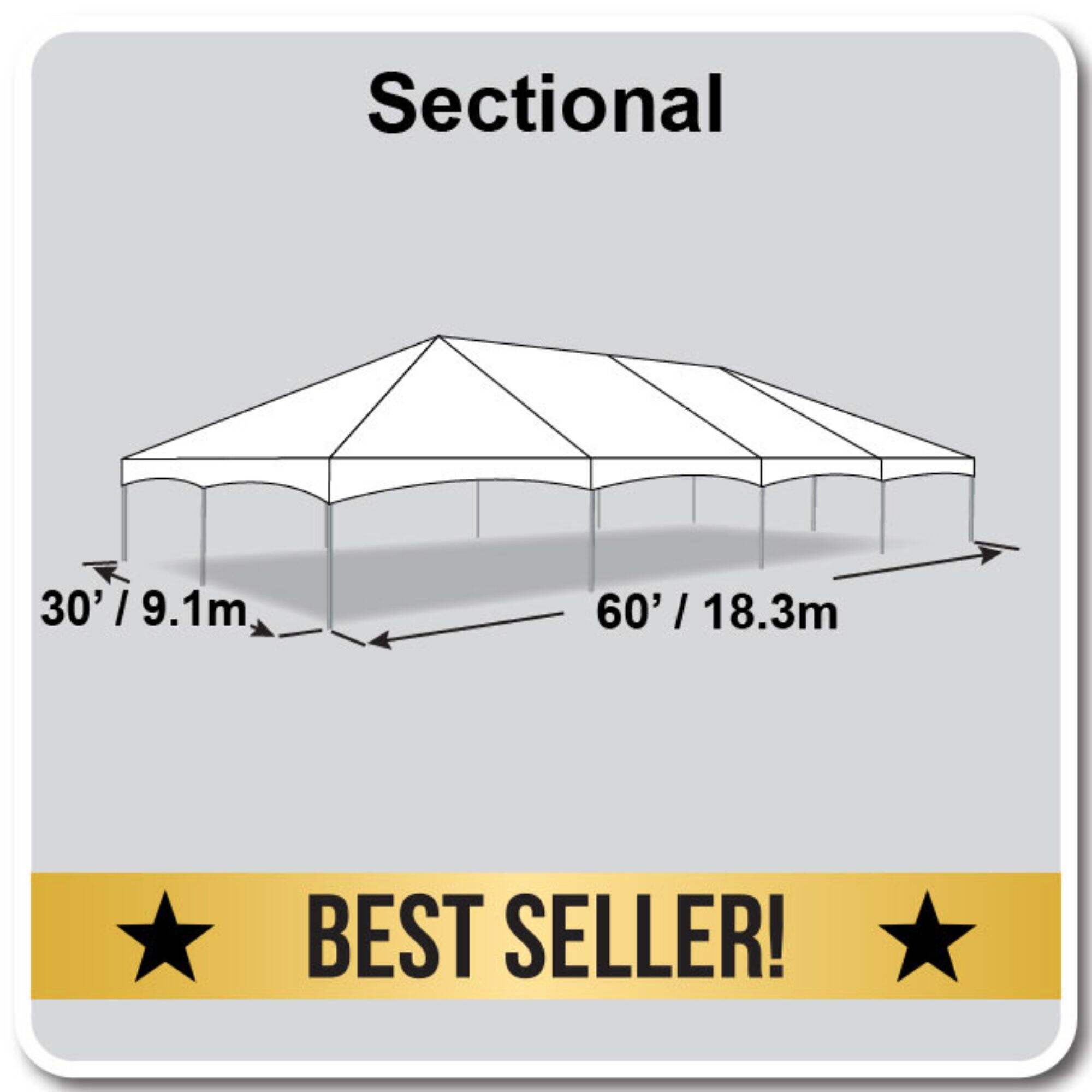 30' X 60' Master Frame Tent / sectional tent top, Complete