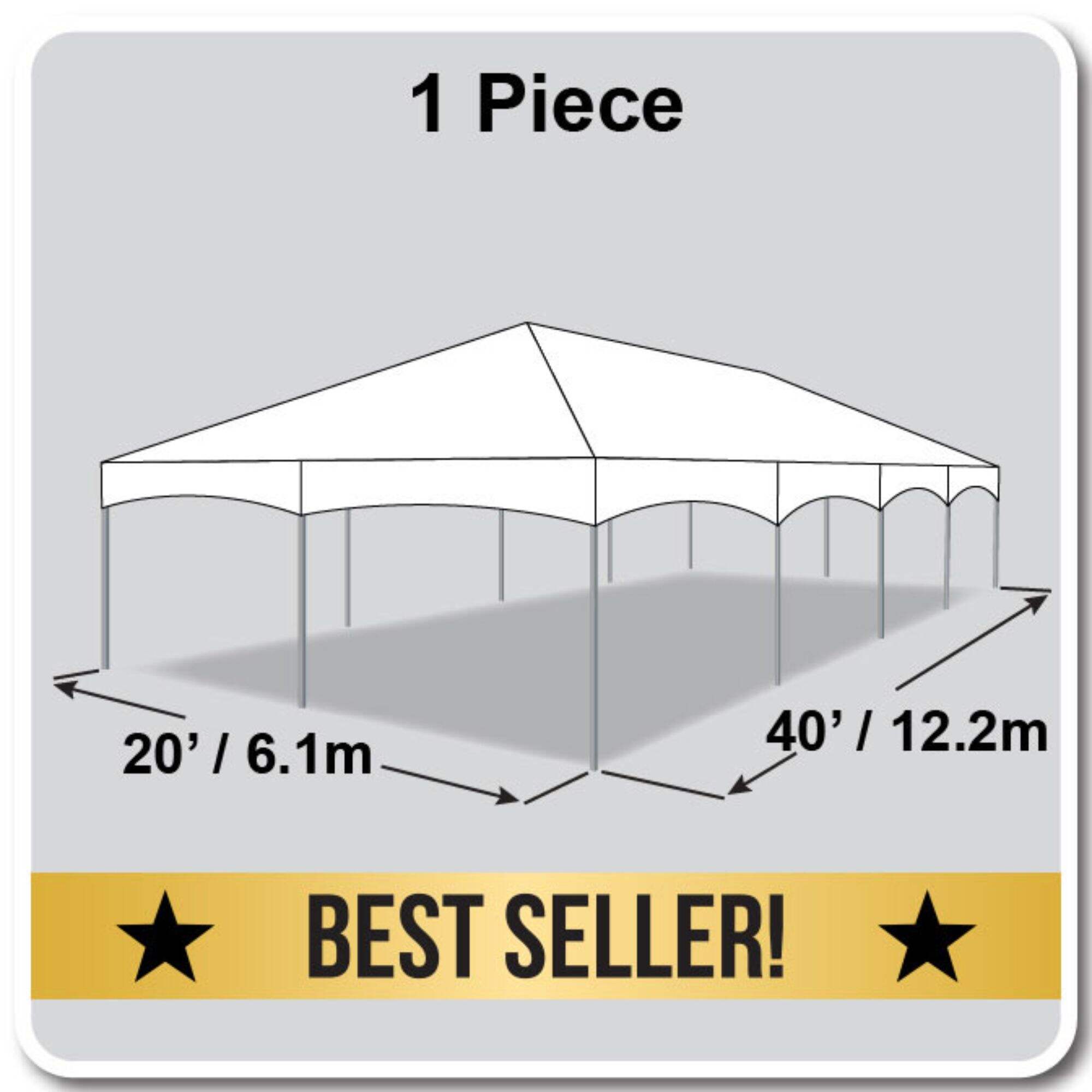 20' X 40' Master Frame Tent / one piece tent top, Complete