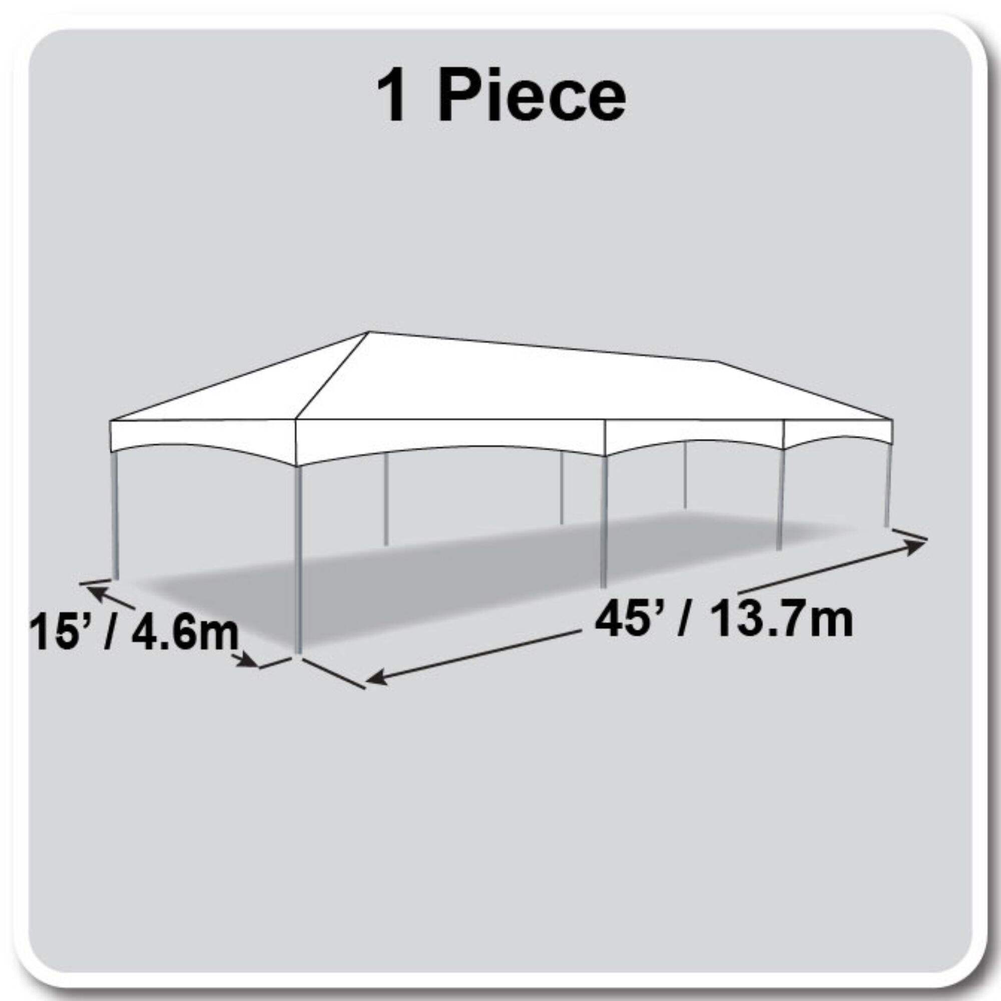 15' X 45' Master Frame Tent / one piece tent top, Complete