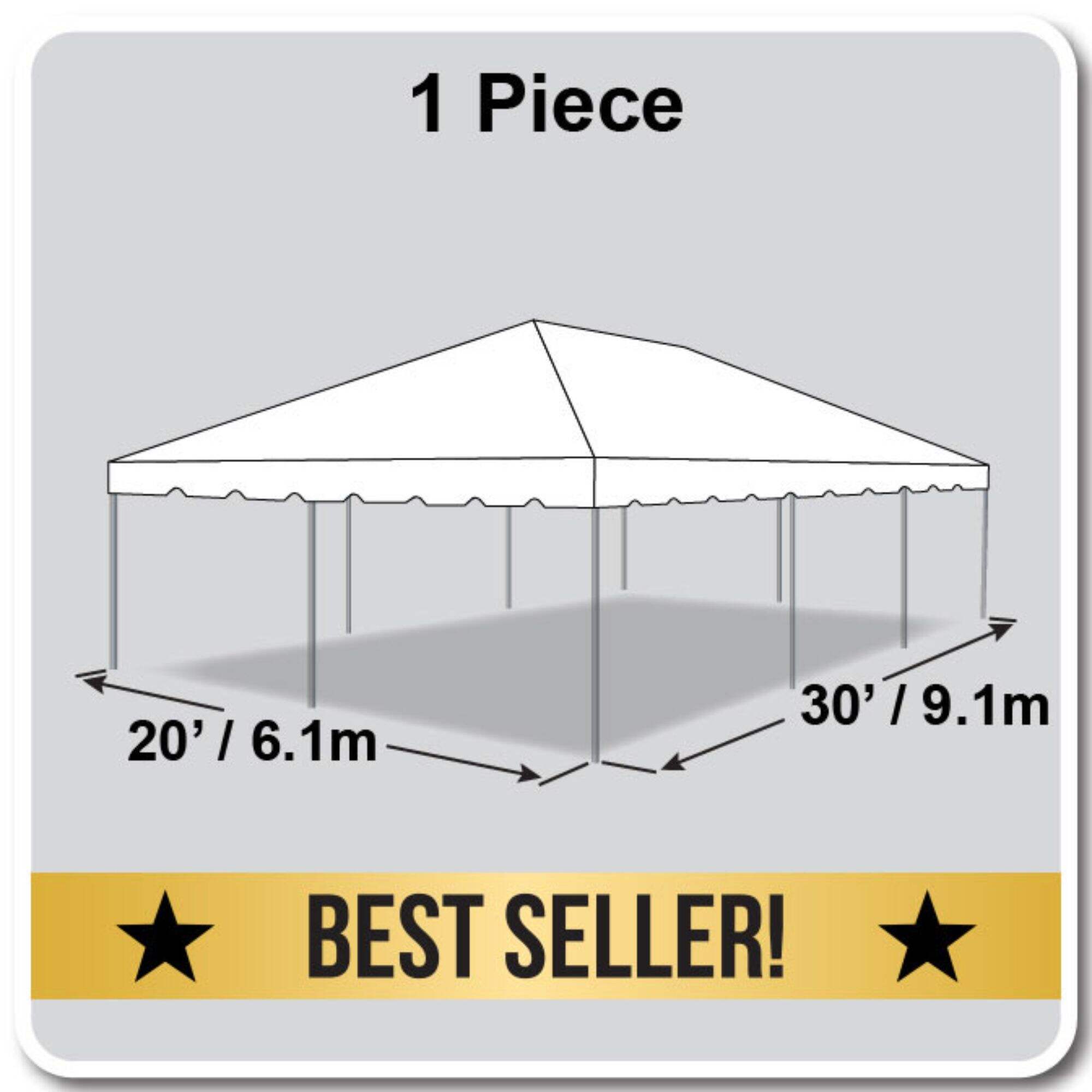 20' X 30' Classic Frame Tent / West Coast Style Frame, one piece tent top, Complete