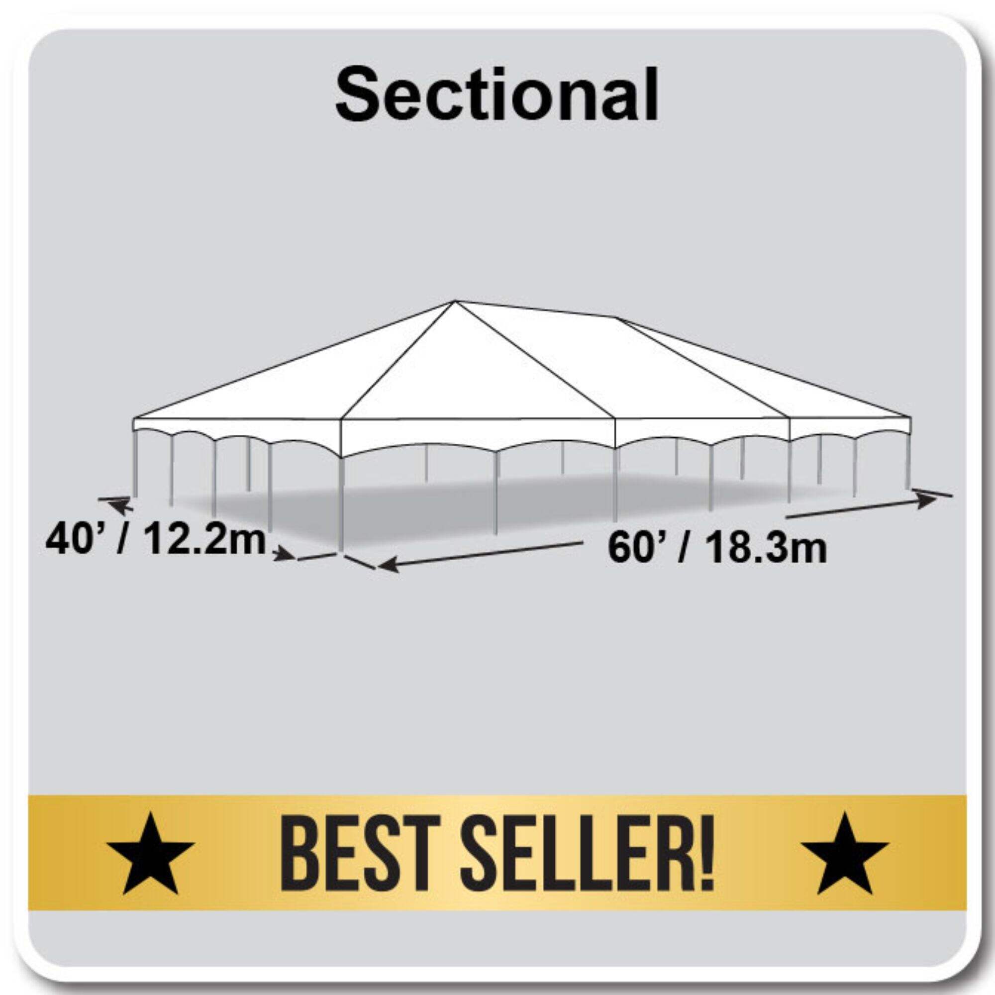 40' X 60' Master Frame Tent / sectional tent top, Complete