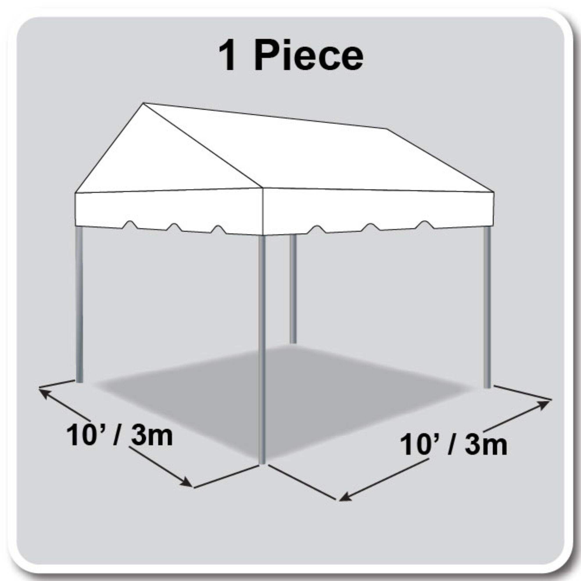 10' X 10' Gable Frame Tent / one piece tent top, Complete