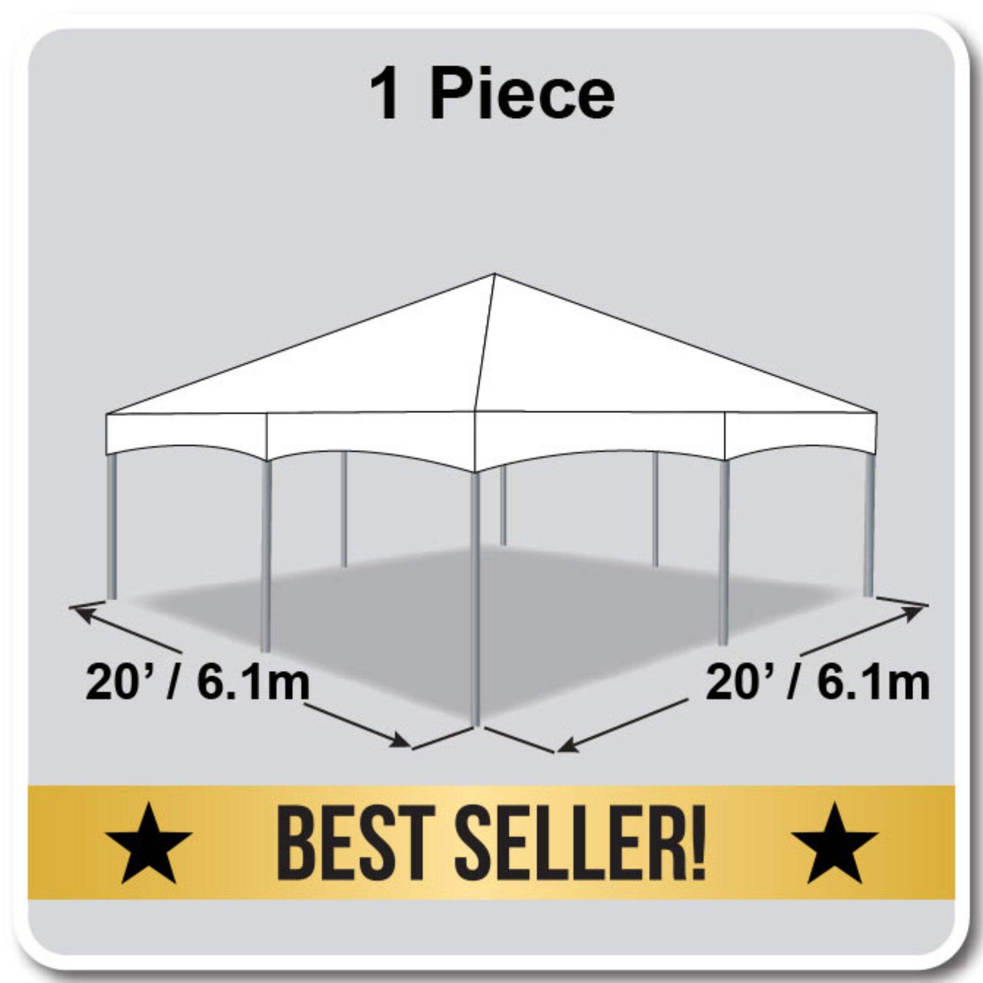 20' X 20' Master Frame Tent / one piece tent top, Complete