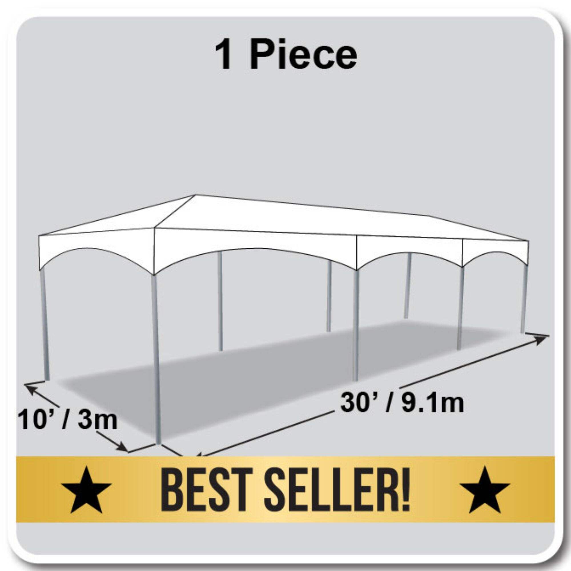 10' X 30' Master Frame Tent / one piece tent top, Complete