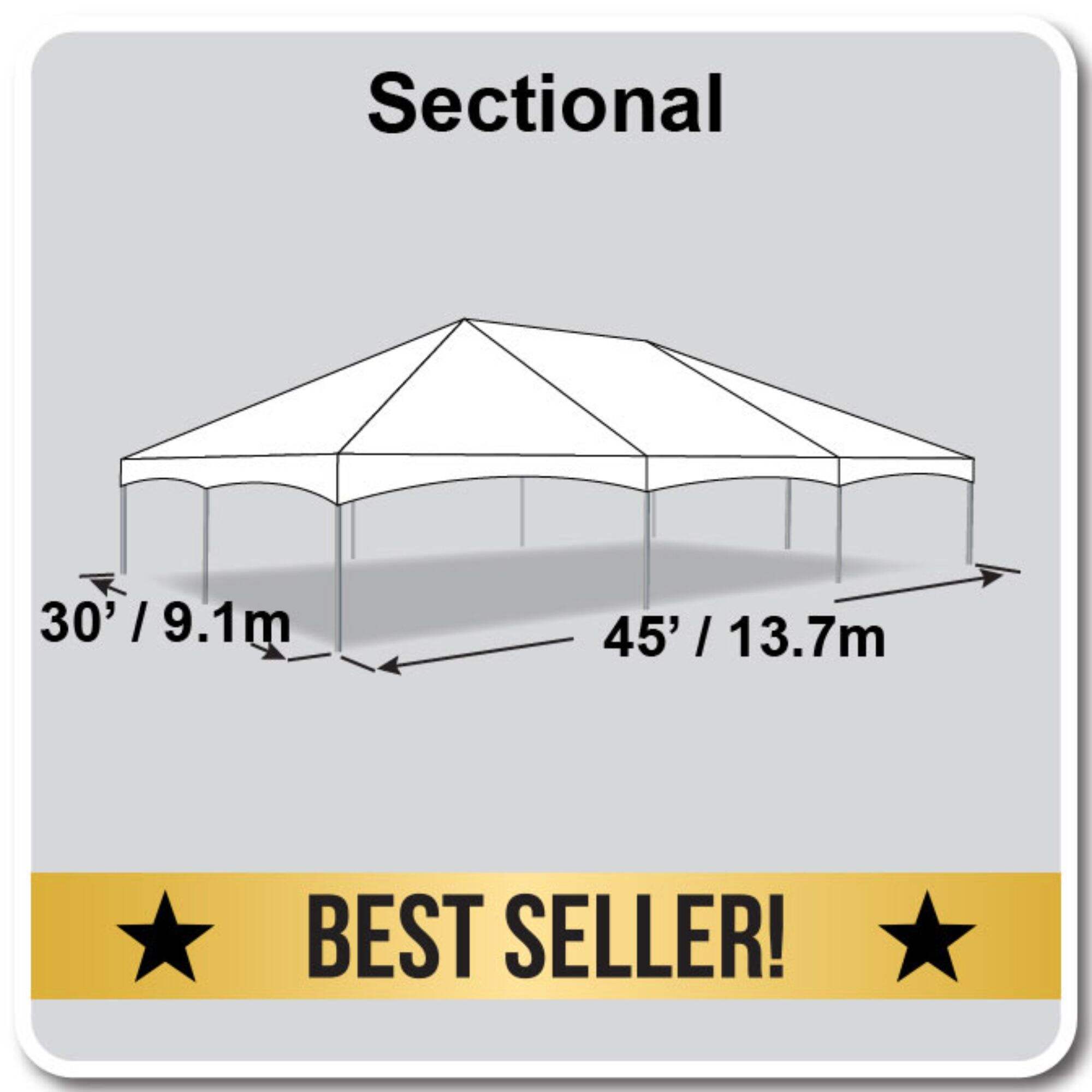 30' X 45' Master Frame Tent / sectional tent top, Complete