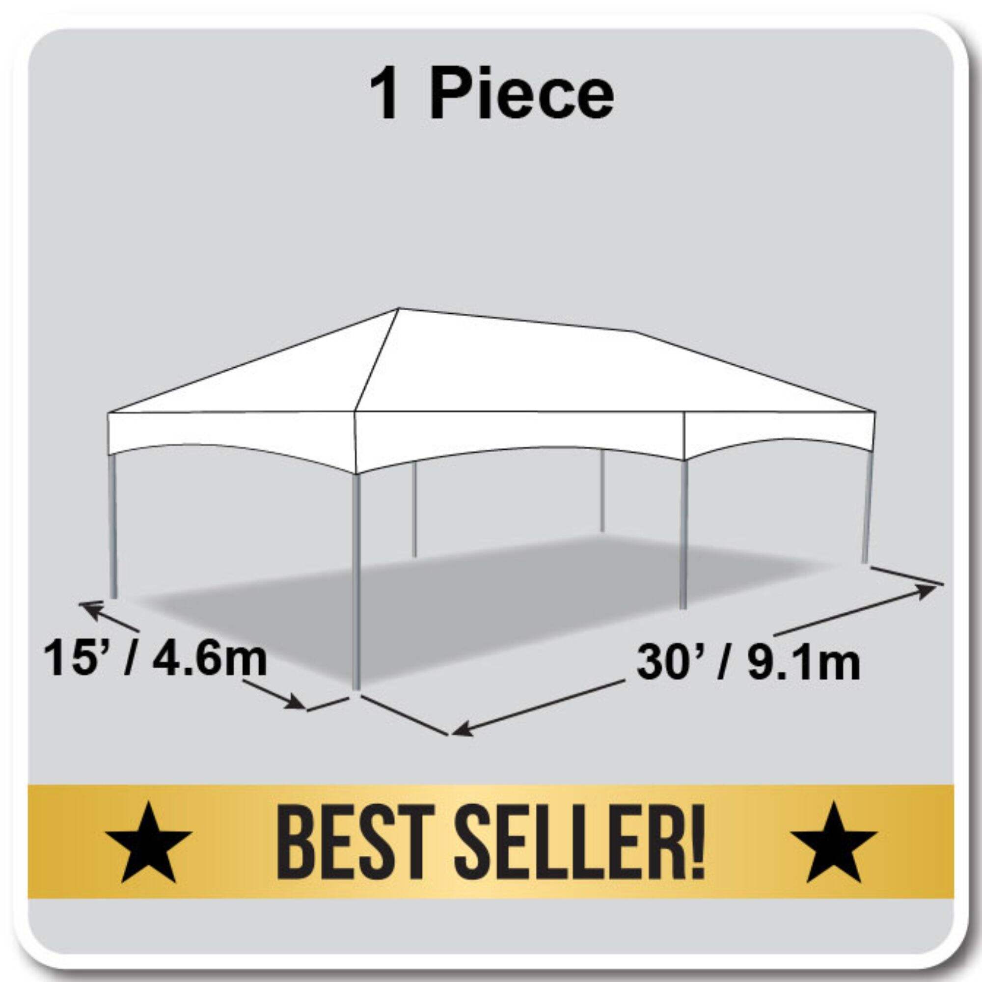 15' X 30' Master Frame Tent / one piece tent top, Complete