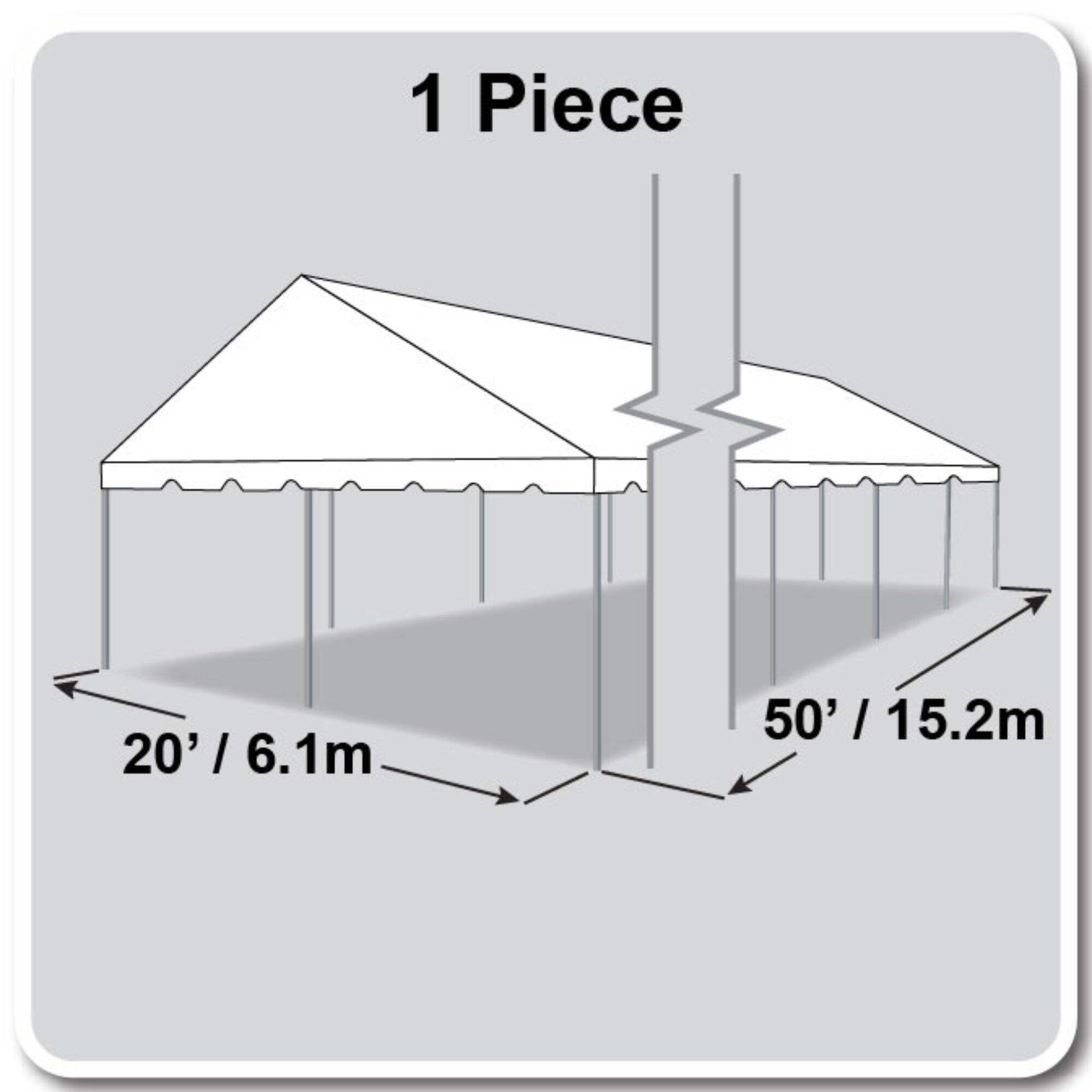 20' X 50' Gable Frame Tent / one piece tent top, Complete