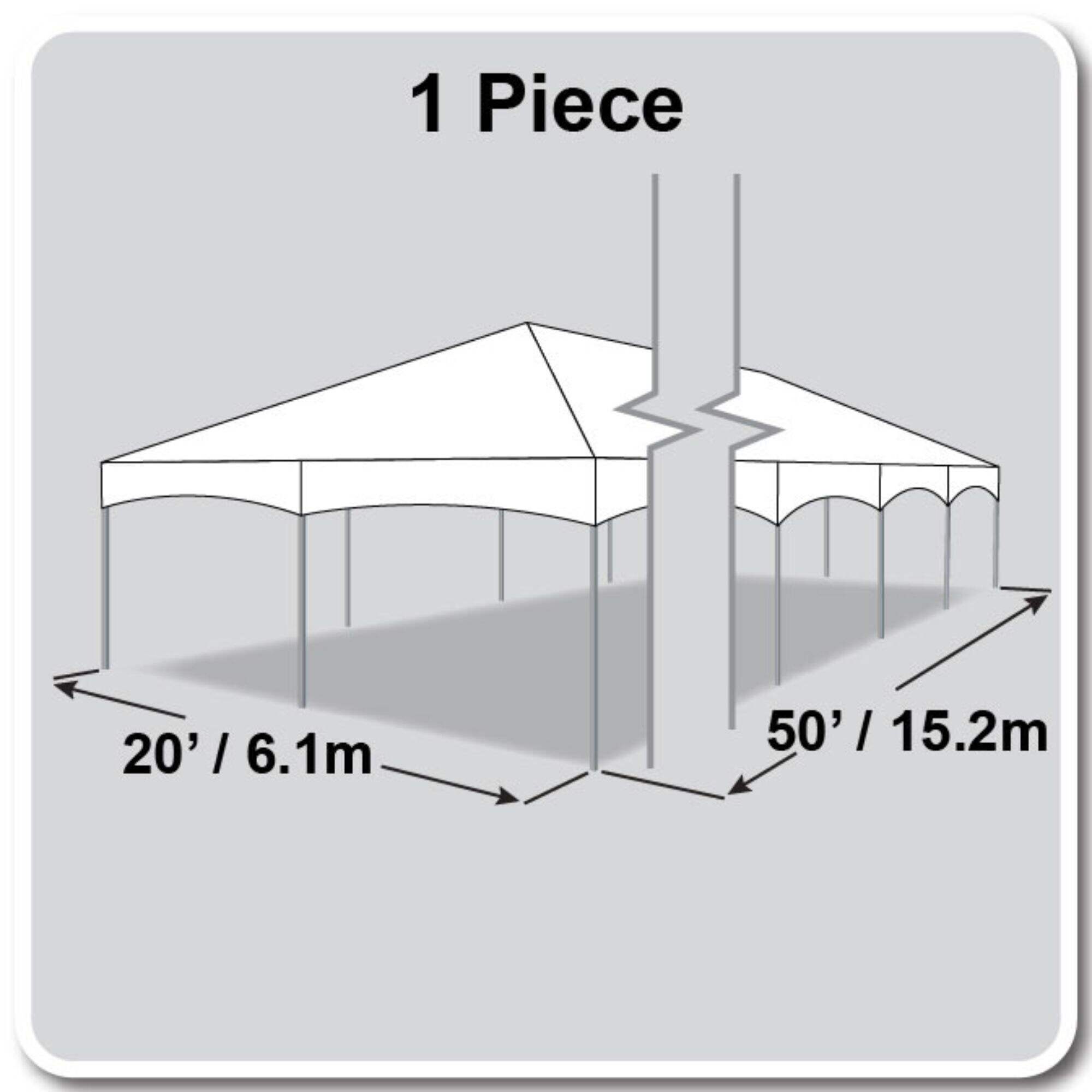 20' X 50' Master Frame Tent / one piece tent top, Complete