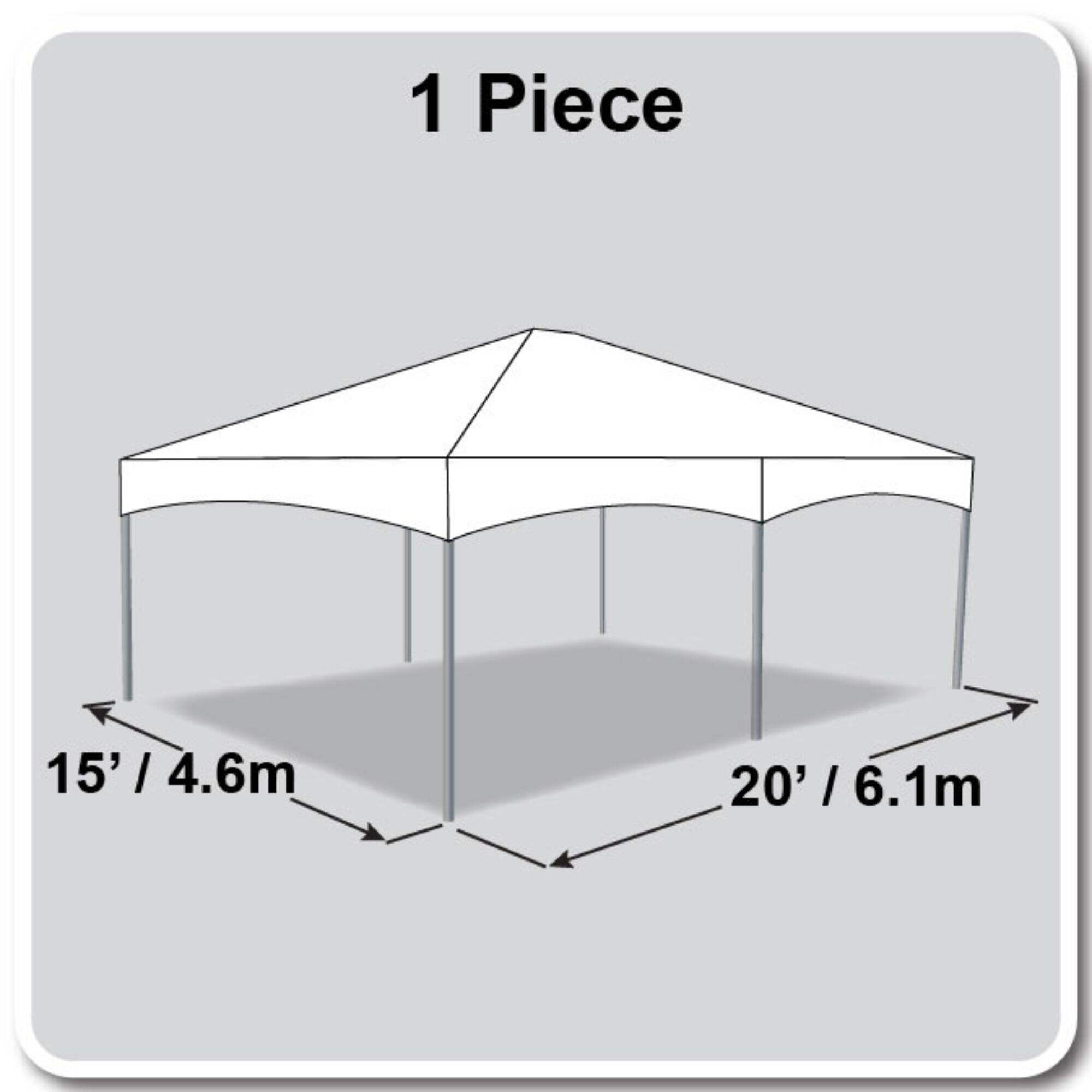 15' X 20' Master Frame Tent / one piece tent top, Complete