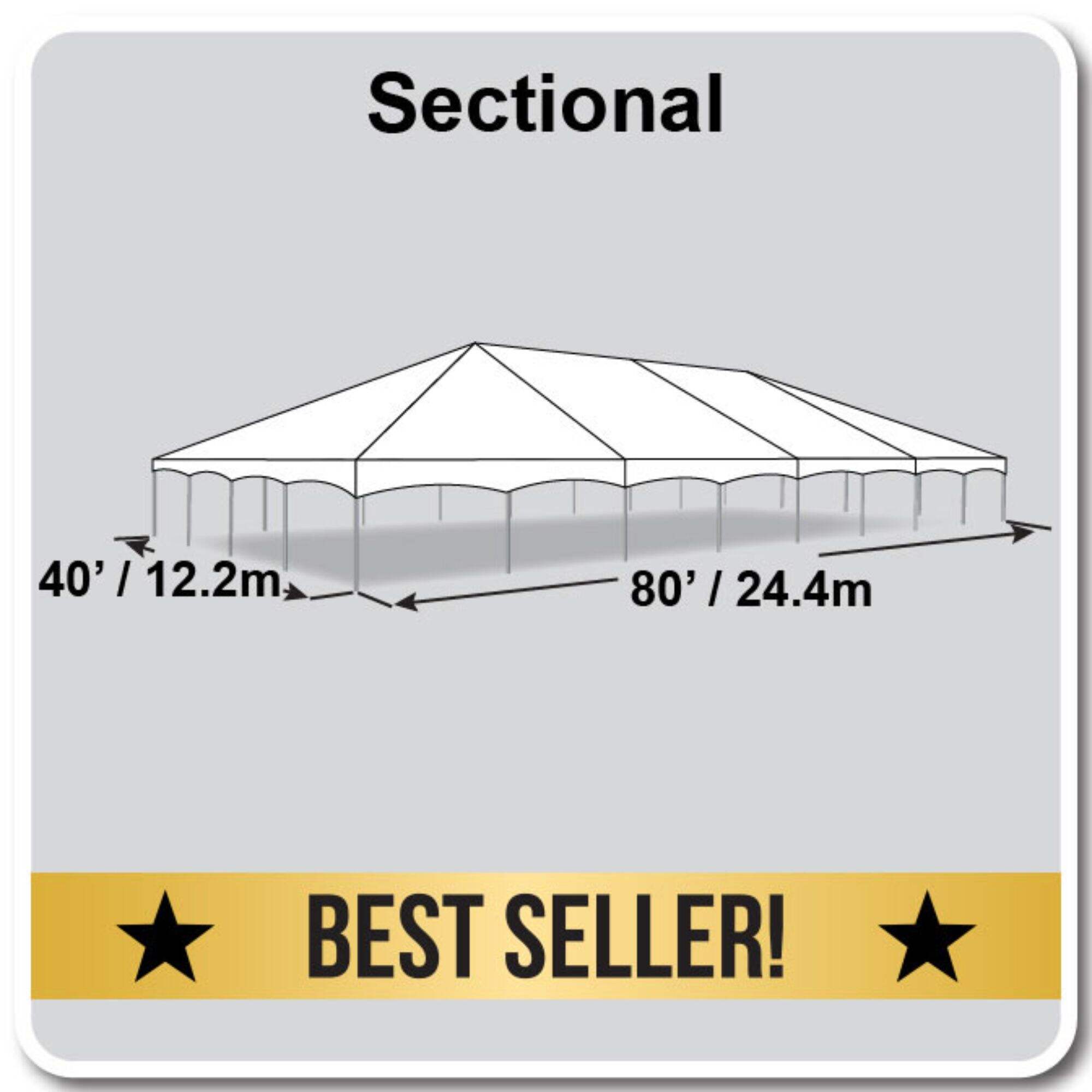 40' X 80' Master Frame Tent / sectional tent top, Complete