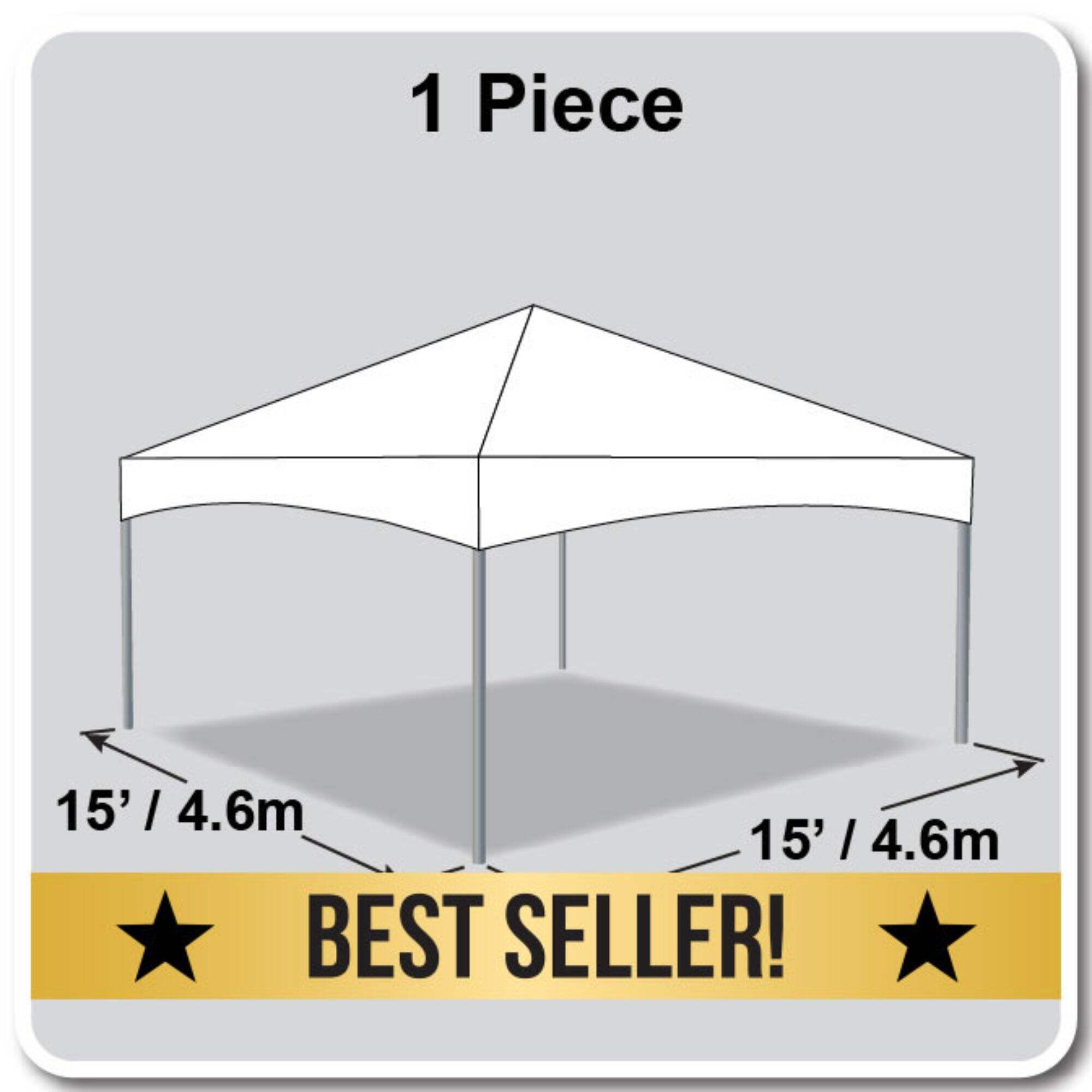 15' X 15' Master Frame Tent / one piece tent top, Complete