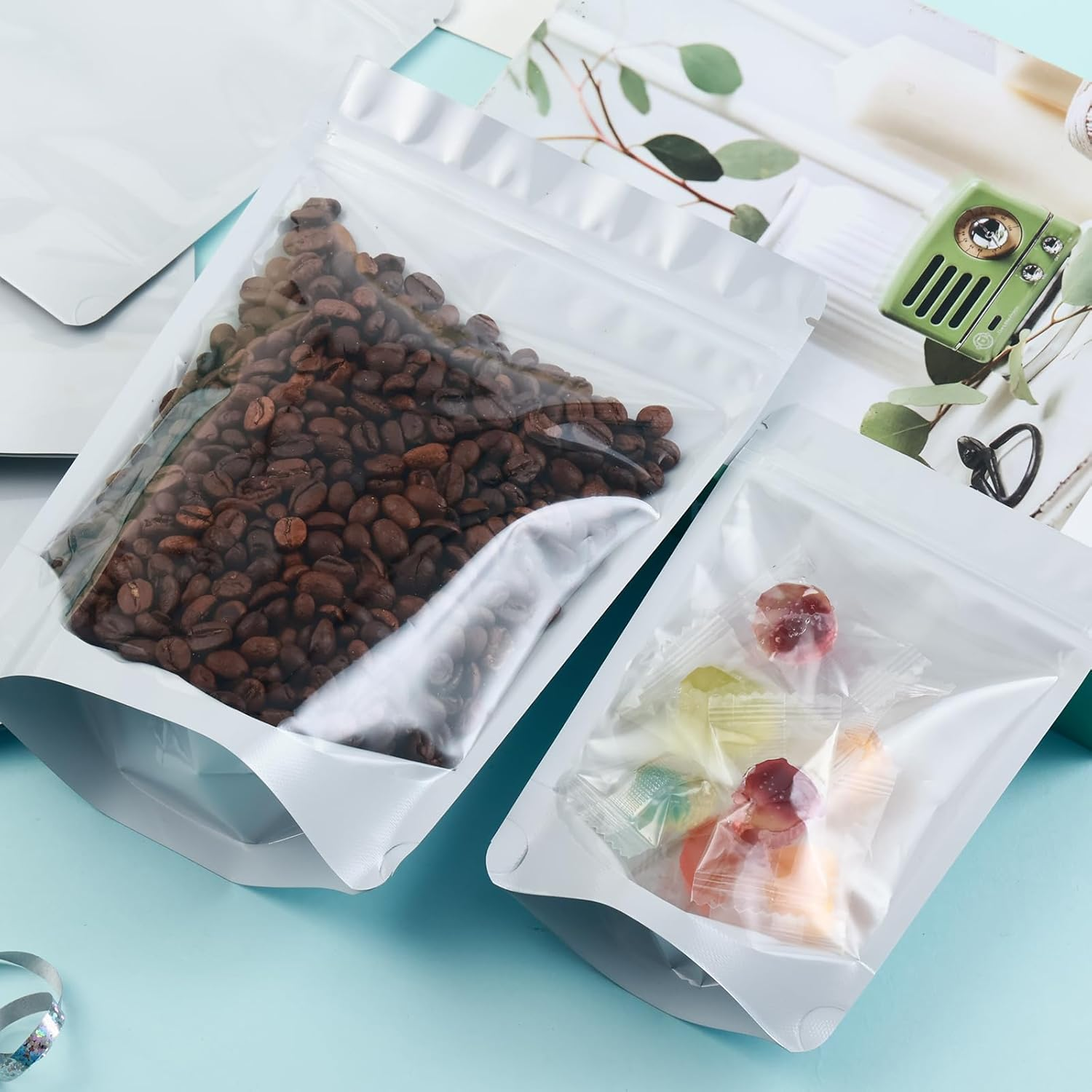 product custom aluminum foil custom zipper ziplock transparent stand up pouch nut  kernels dried fruit candy food packaging mylar bag-6