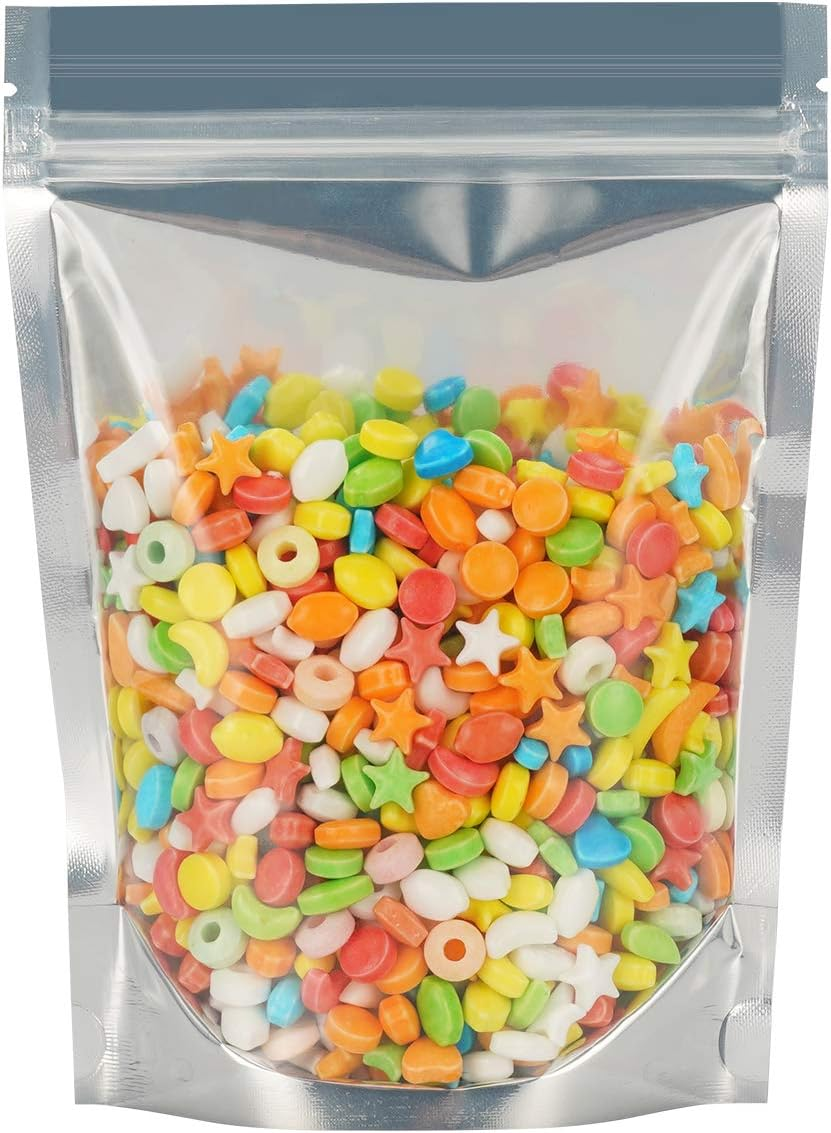 product custom aluminum foil custom zipper ziplock transparent stand up pouch nut  kernels dried fruit candy food packaging mylar bag-5
