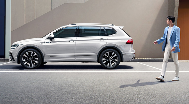 สำหรับ 2024 2023 ในสต็อกVW Volkswagen Tiguan Lรถเบนซิน 380TSLเค้าโครงขับเคลื่อนสี่ล้อSUVรถจีนรถSUVรถเบนซินรายละเอียดรถ