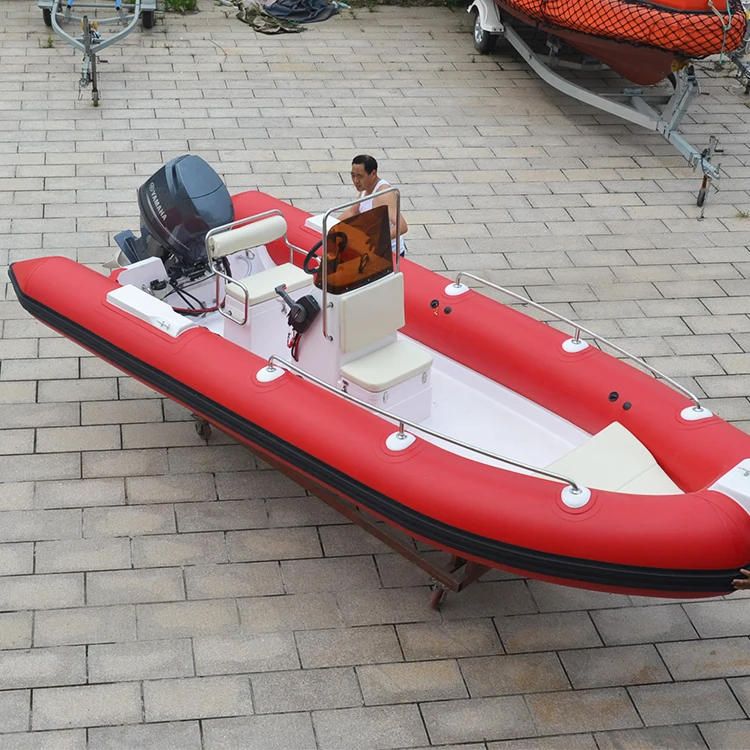 High Quality 18ft Fiberglass Boat with ladder seat floor accessories rib boat supplier