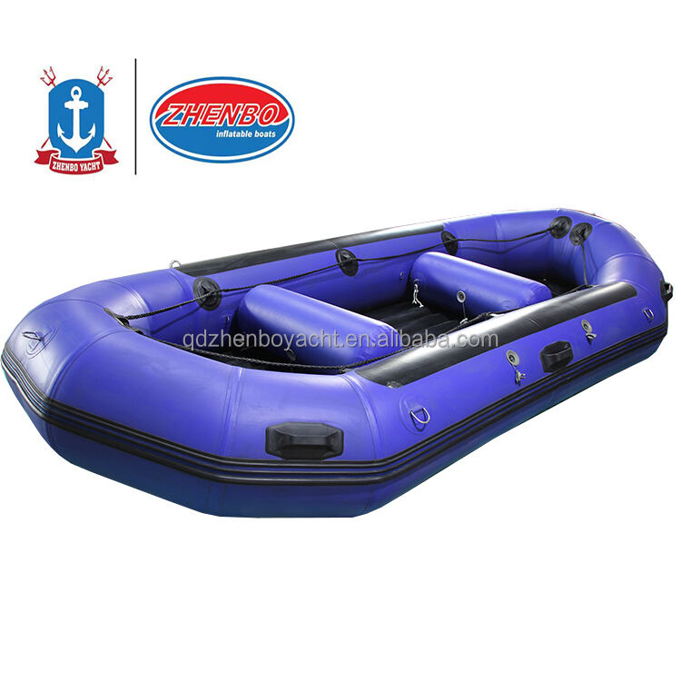 Inflatable Raft 410 380 1.2 PVC Low Price Pontoon Boat Rubber Pack Raft Boat factory