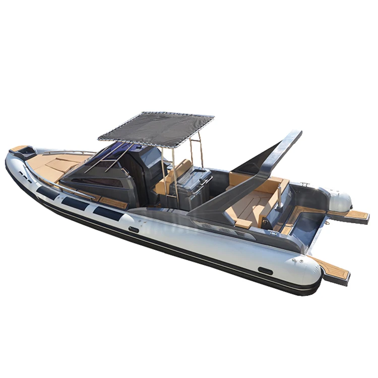 China manufacture supply  Luxury Party 31.5ft Rib Boat 9.6m Hypalon Fiberglass Rib Boat with outboard engine supplier