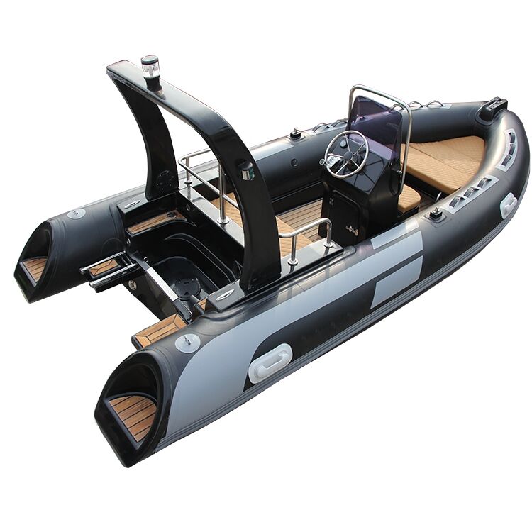 Bateau électrique RIB 6 pour 360 personnes, coque en V profond en aluminium, bateau gonflable de sauvetage pour l'océan avec détails de 30 HP