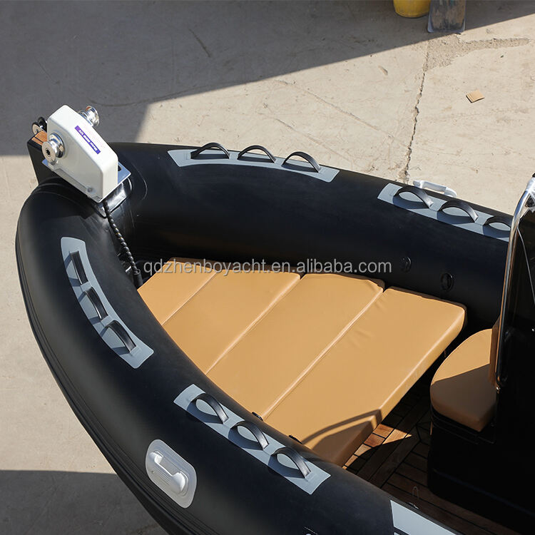 Zhenbo Marine Rigid Inflatable Boat 480 Hypalon rib boat fiberglass factory