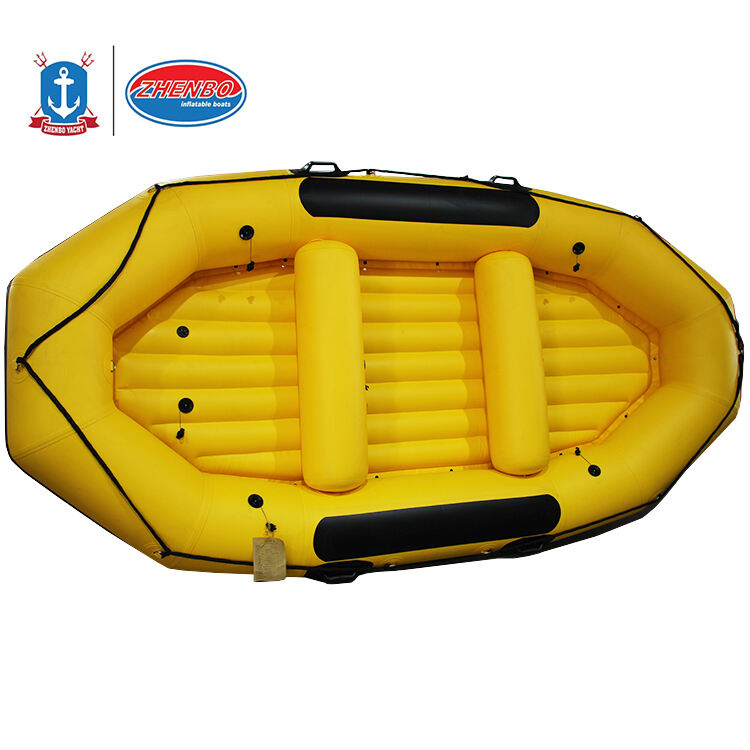 Inflatable Raft 410 380 1.2 PVC Low Price Pontoon Boat Rubber Pack Raft Boat manufacture