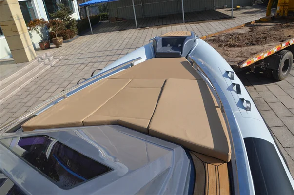 Chinese Factory Price 32ft RIB 960 Semi Rigid Fiberglass Hull Foldable Hypalon Inflatable Luxury RIB Boat details