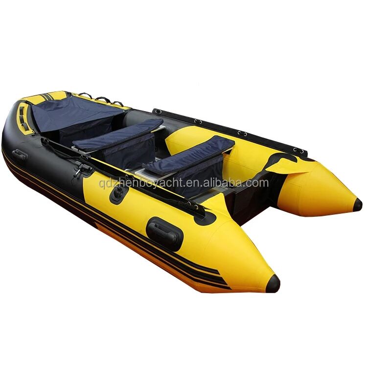 6 persons Folding PVC or Hypalon Patrol Boat Inflatable Rubber Fishing 330 360 380 Boat for rescue with aluminium floor details