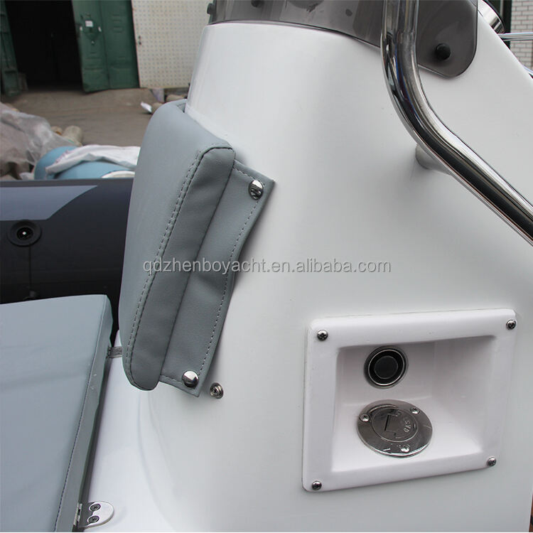 RIB480 a Black Fiberglass Hull Rib Boat With PVC or Hypalon Tube Inflatable Rib 480 supplier