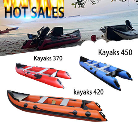 370cm Persons Pedal Canoe Kayak Boat Safety Easy to Carry pvc rowing boats factory