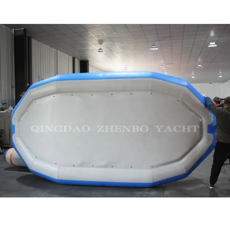 Inflatable Raft 410 380 1.2 PVC Low Price Pontoon Boat Rubber Pack Raft Boat factory