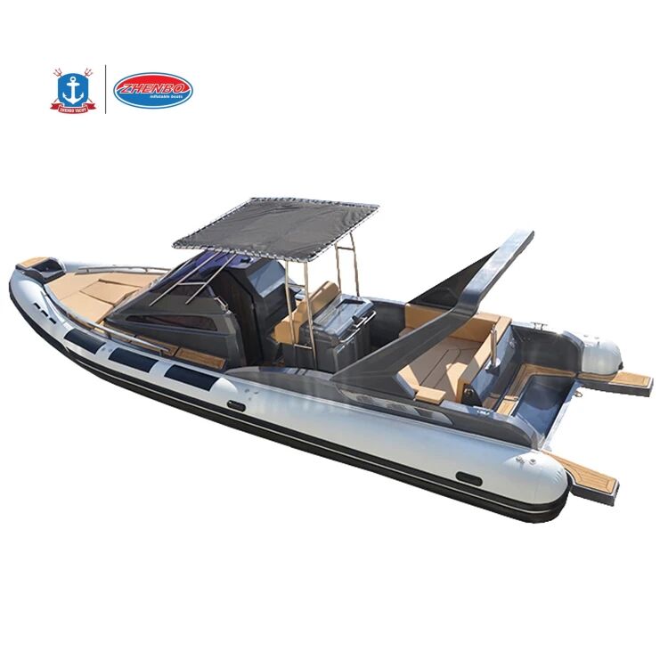 Chinese Factory Price 32ft RIB 960 Semi Rigid Fiberglass Hull Foldable Hypalon Inflatable Luxury RIB Boat details