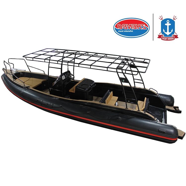 China manufacture supply  Luxury Party 31.5ft Rib Boat 9.6m Hypalon Fiberglass Rib Boat with outboard engine details