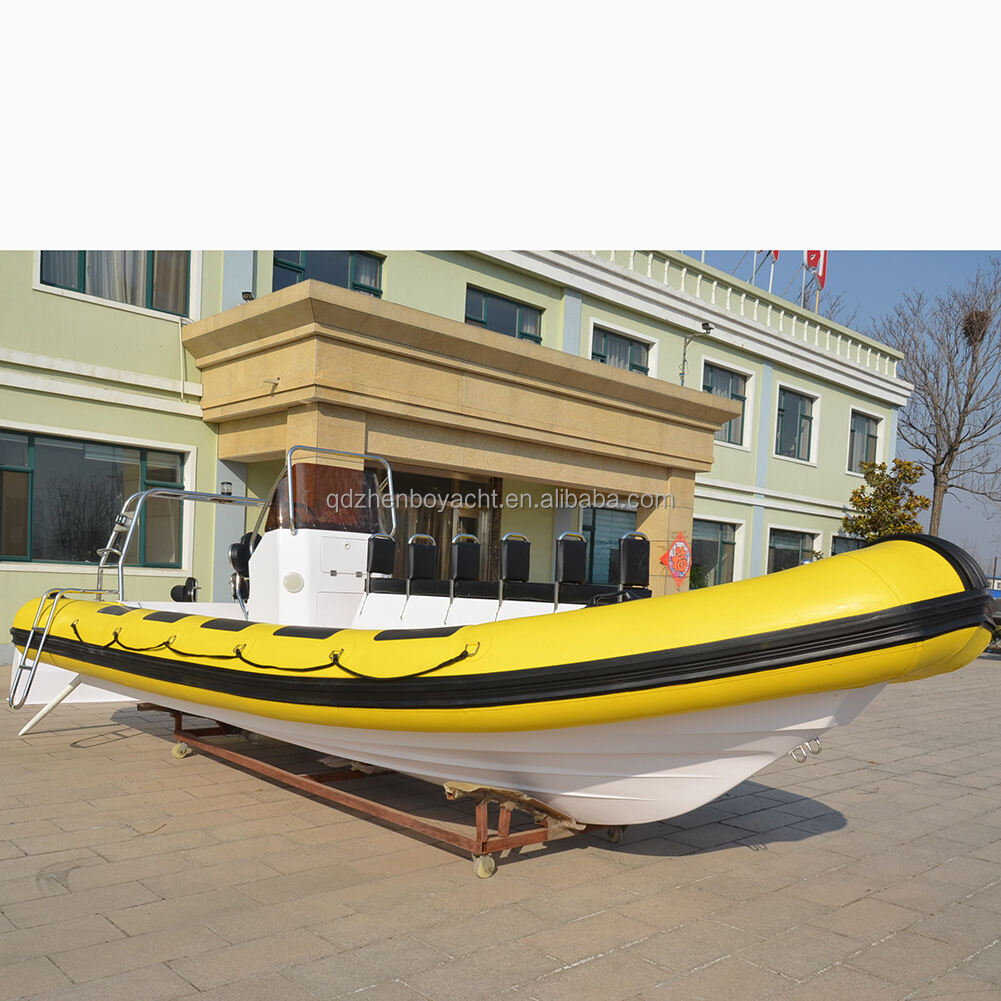 7m Yacht Fiberglass Passengers Boat For 20 Persons Rib-700 With Boat Trailers manufacture