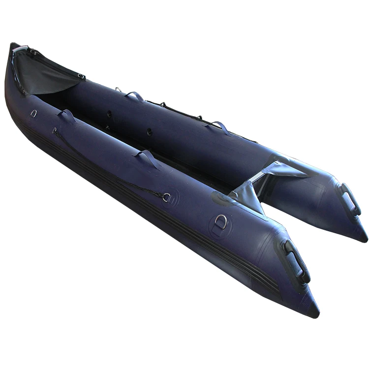 Customized Durable PVC Inflatable Kayak-370 Foldable Inflatable Fishing Kayak Pedal Kayak 2 person with fish rod details