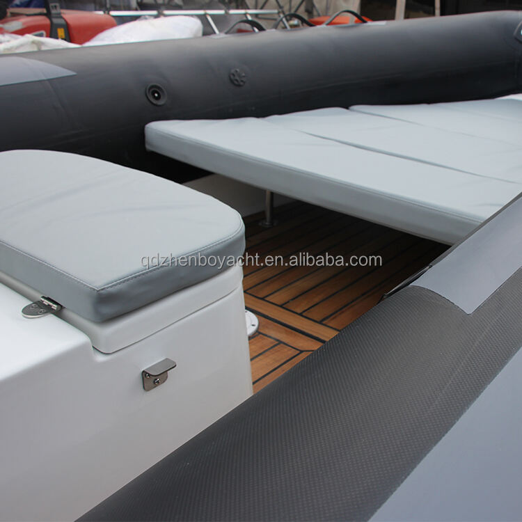 RIB480 a Black Fiberglass Hull Rib Boat With PVC or Hypalon Tube Inflatable Rib 480 supplier