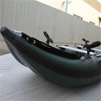 Customized Durable PVC Inflatable Kayak-370 Foldable Inflatable Fishing Kayak Pedal Kayak 2 person with fish rod manufacture