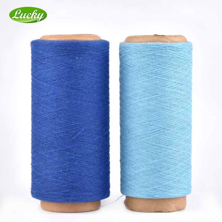 NE12SNE14SNE16S single recycled colored weaving yarn regenerated yarn for weaving supplier