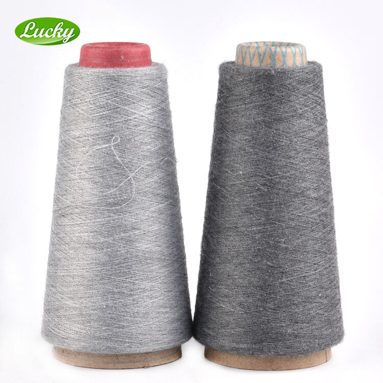 100% recycled china polyester ring spun dope dyed 20/1 32/1 polyester yarn manufacture