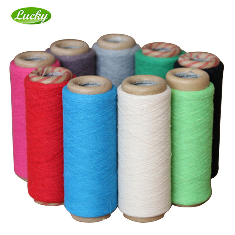 NE12SNE14SNE16S single recycled colored weaving yarn regenerated yarn for weaving supplier