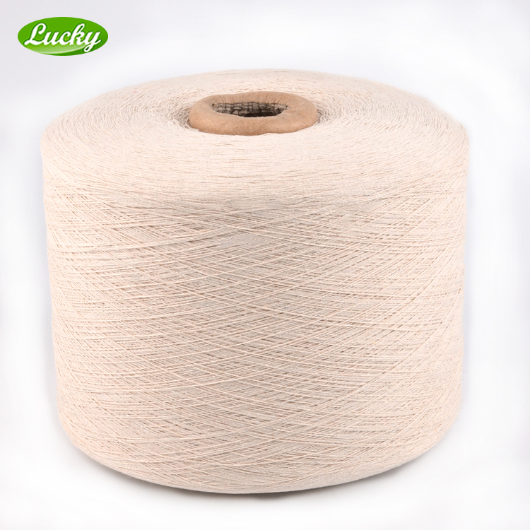 High Quality low twist NE6/1 NE8/1 glove cotton knitting yarn cvc65/35 raw white yarn for knitting work glove yarn  supplier