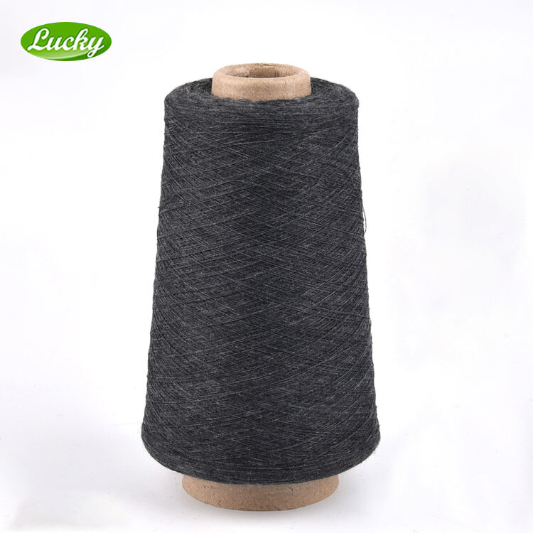 Strong China supplier Aurora competitive price black 30s/1 regenerated blended cotton polyester blended yarn socks yarn details