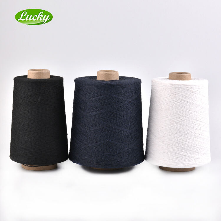 High Quality light blue tc yarn Ne 22S recycled cotton blended yarn uzbekistan factory