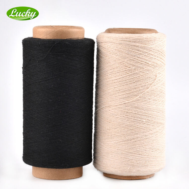 High Quality low twist NE6/1 NE8/1 glove cotton knitting yarn cvc65/35 raw white yarn for knitting glove supplier